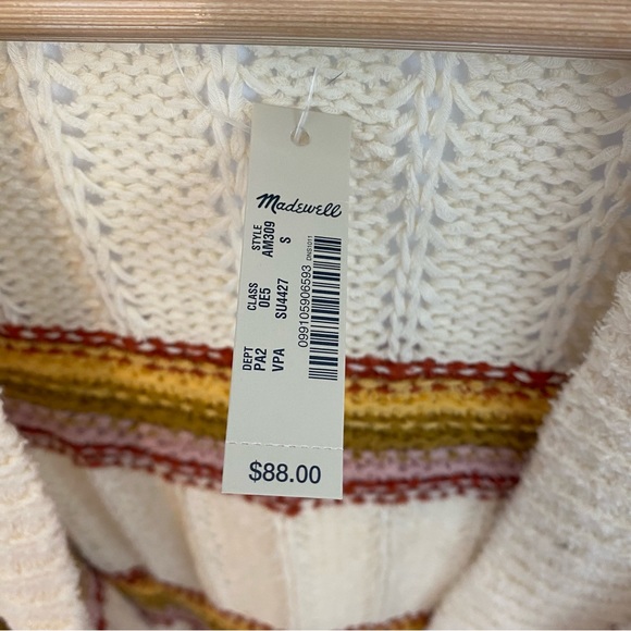 NWT Madewell Striped Diaz Open Cardigan - Picture 6 of 11